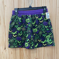 BOYS BASEBALL 101 HALLOWEEN THEME SHORTS PURPLE/BLK/LIME GREEN YOUTH M 10 NWT