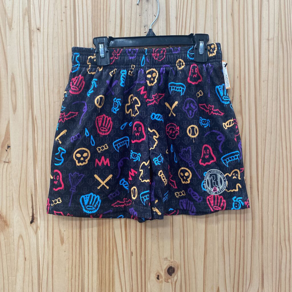 BOYS BASEBALL 101 HALLOWEEN THEME SHORTS YOUTH M MEDIUM