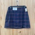 WOMENS WALTER HAGEN CASUAL SKORT NAVY BLUE/PURPLE/PEACH PINSTRIPE 0 NWT