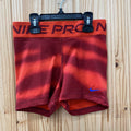 WOMENS NIKE PRO SHORTS RED/ORANGE XS NWT
