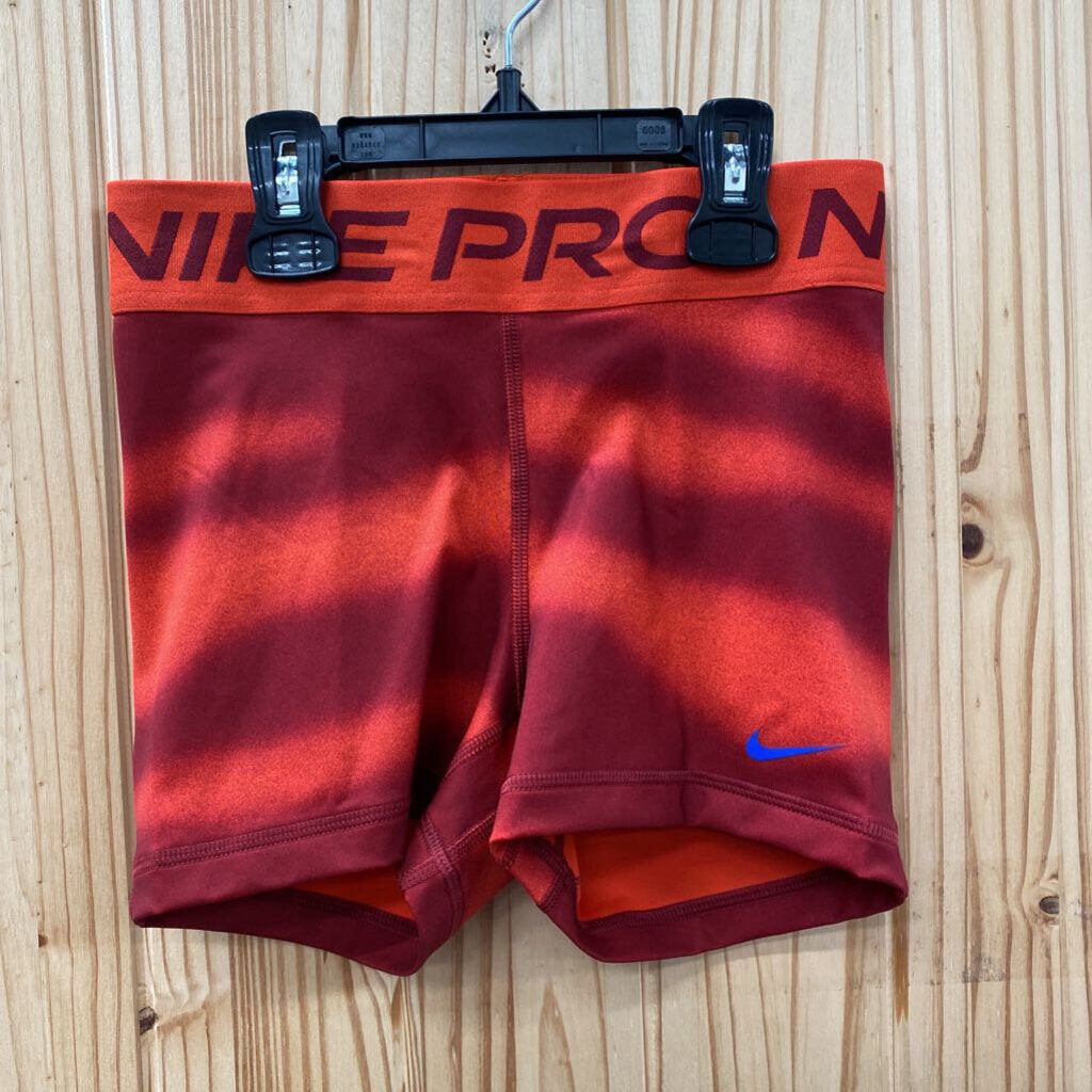 WOMENS NIKE PRO SHORTS RED/ORANGE XS NWT