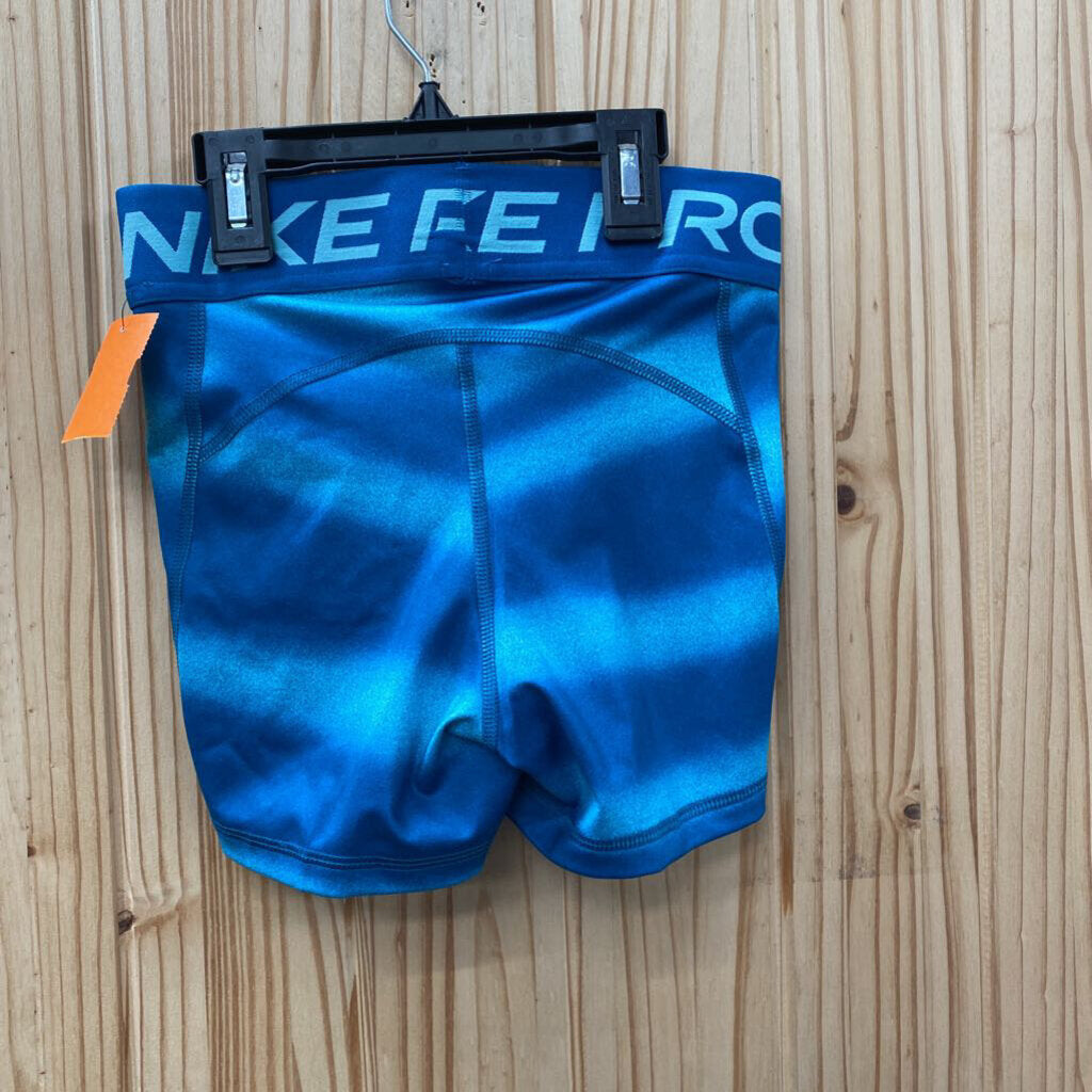 WOMENS NIKE PRO SHORTS TEAL/SKY BLUE XS NWT