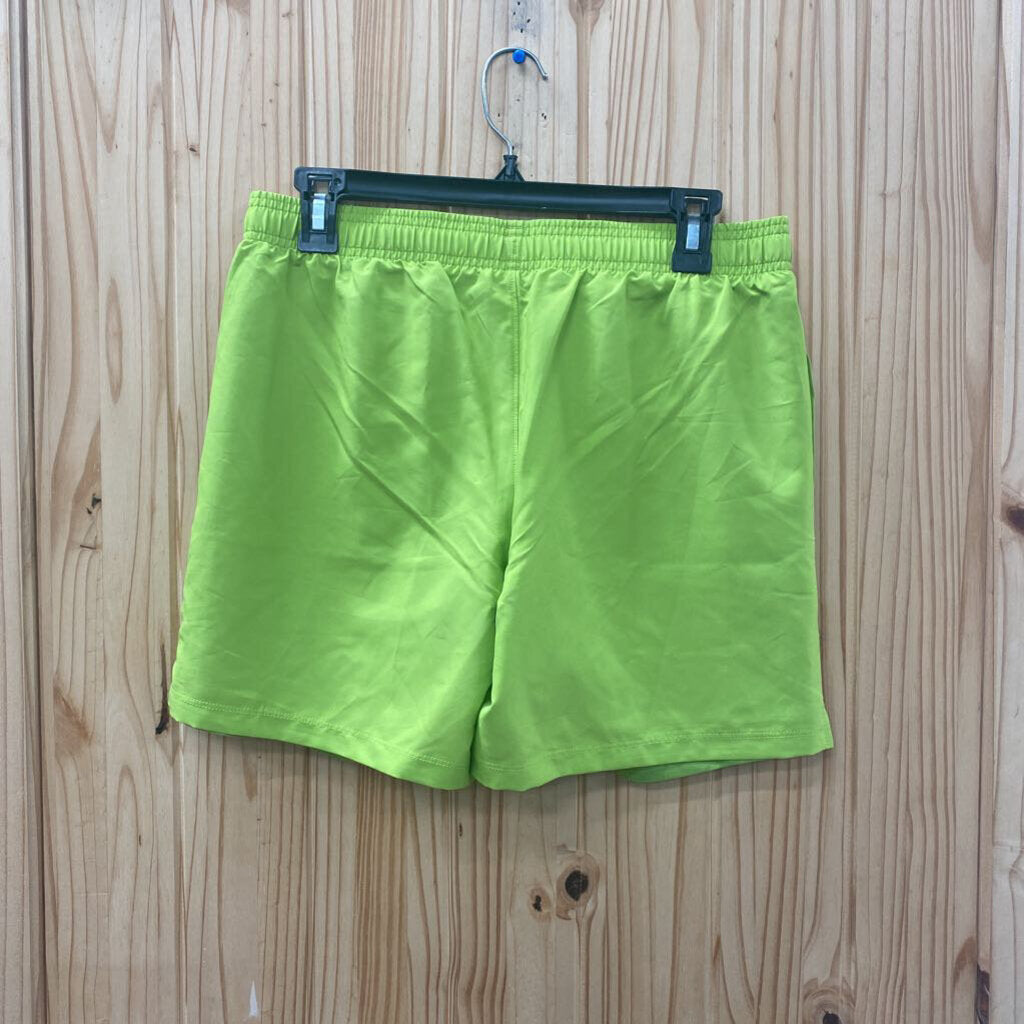 BOYS UNDER ARMOUR SHORTS LIME GREEN/WHITE YXL 14 NWT