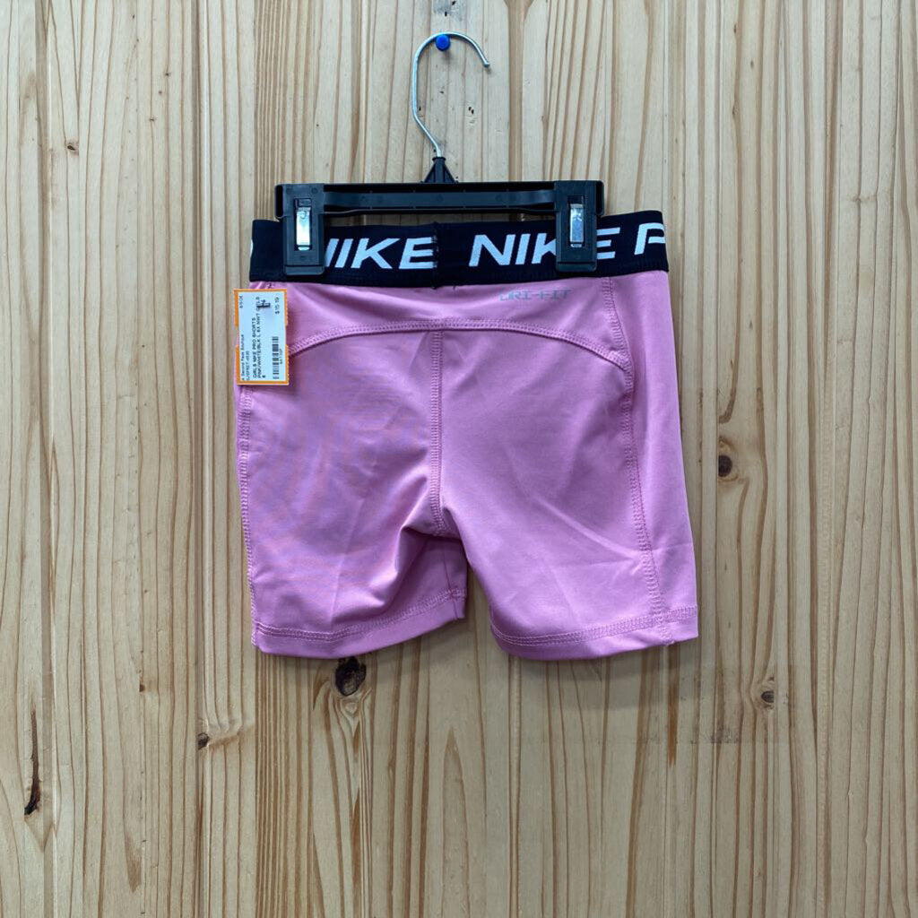 GIRLS NIKE PRO SHORTS PINK/WHITE/BLK L 6X NWT