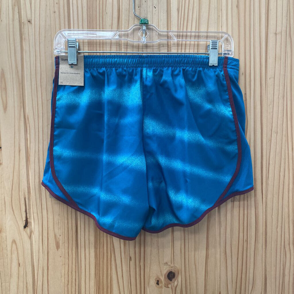 GIRLS NIKE SHORTS TEAL/PURPLE XL 14 NWT
