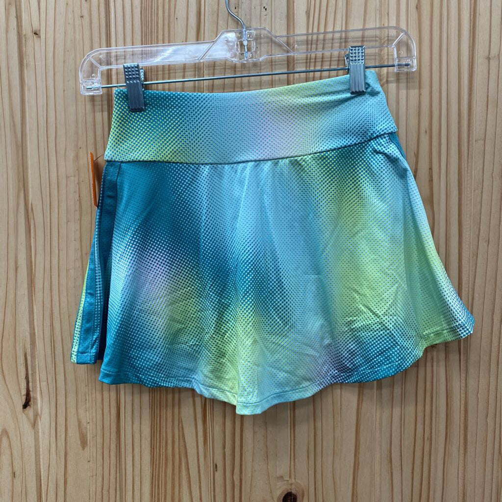 GIRLS NIKE SKORT LIME GREEN/WHITE/TEAL M 10/12 NWT