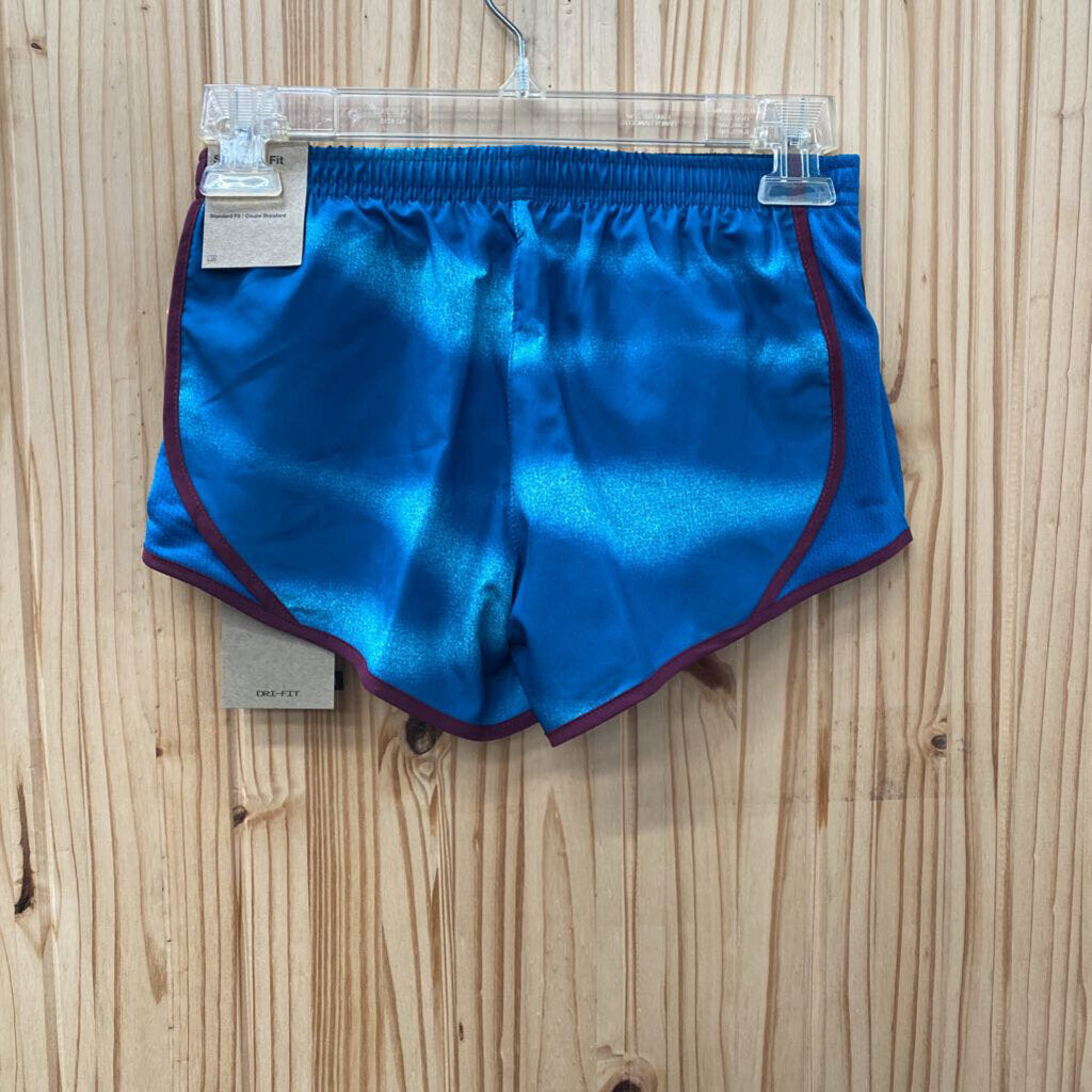 GIRLS NIKE SHORTS TEAL/PURPLE S 8 NWT