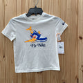BOYS NIKE SHIRT WHITE/CYAN/ORASNGE M 6 NWT