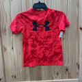 BOYS UNDER ARMOUR SHIRT RED/BLK YS 8 NWT