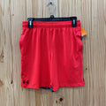 BOYS UNDER ARMOUR SHORTS RED/BLK/GREY YL 12 NWT