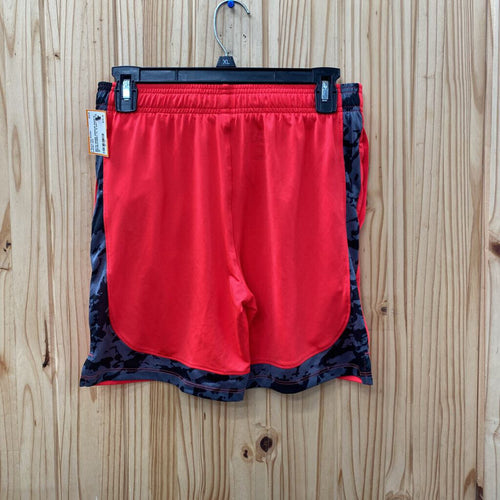 BOYS UNDER ARMOUR SHORTS RED/BLK/GREY YL 12 NWT