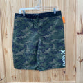 BOYS HURLEY GREEN CAMO SWIM TRUNKS 20X30 NWT