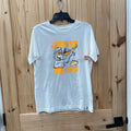 BOYS NIKE SHIRT TURN UP THE HEAT WHITE/ORANGE XL 14 NWT