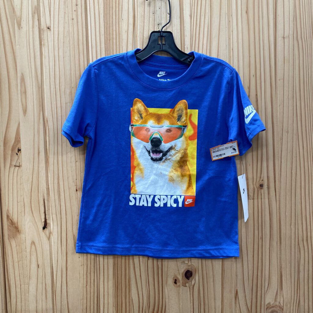 GIRLS NIKE STAY SPICY SHIRT PERWRINKLE XS 4 NWT