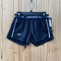 GIRLS UNDER ARMOUR SHORT BLK/WHITE YXS 4/5 NWT