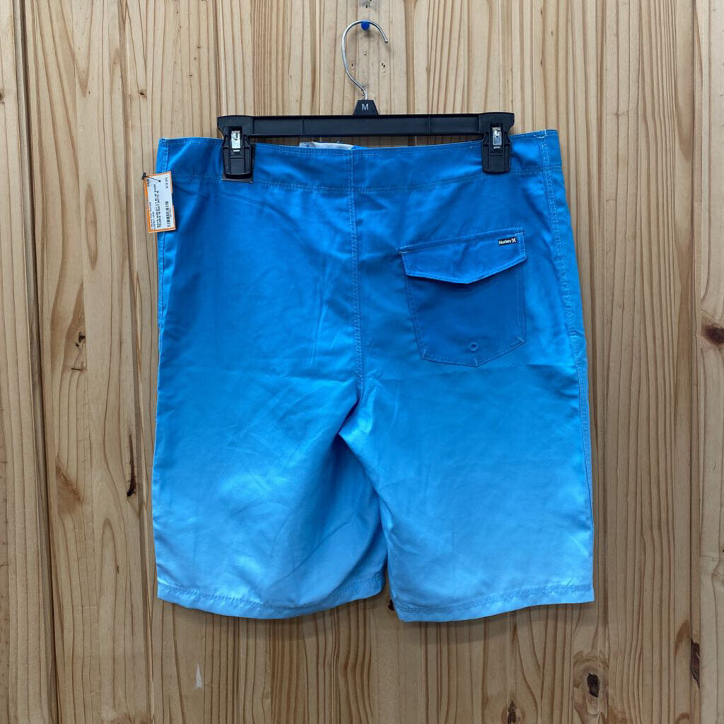 BOYS HURLEY LT BLUE SWIM TRUNKS 18 NWT