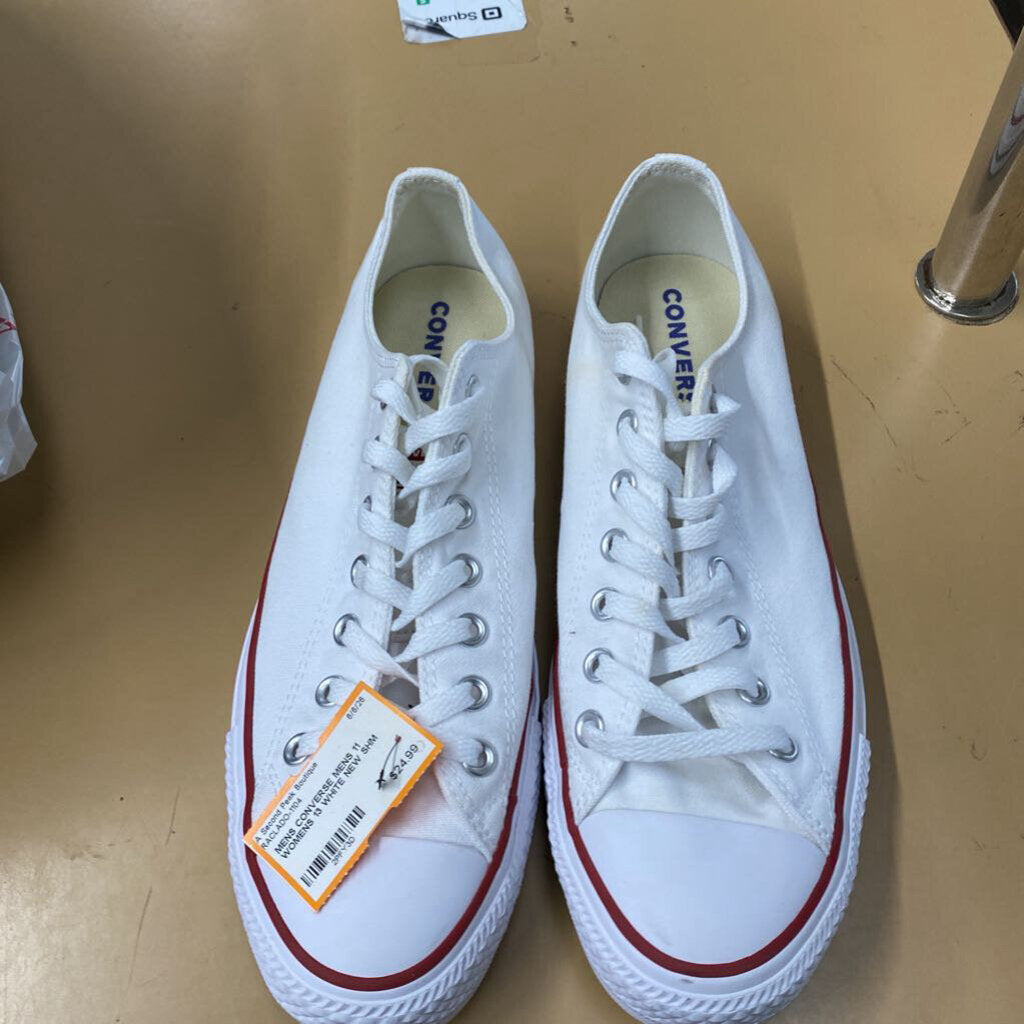 MENS CONVERSE MENS 11 WOMENS 13 WHITE NEW