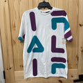FILA MENS M SHIRT TURQUOISE/WHITE/PURPLE
