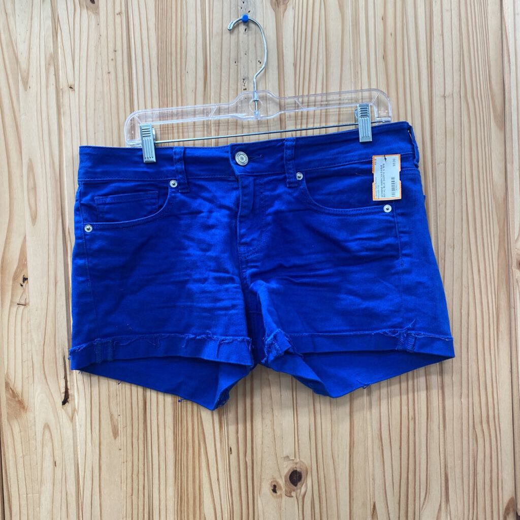 WOMENS AMERICAN EAGLE ROYAL BLUE SHORTS 10