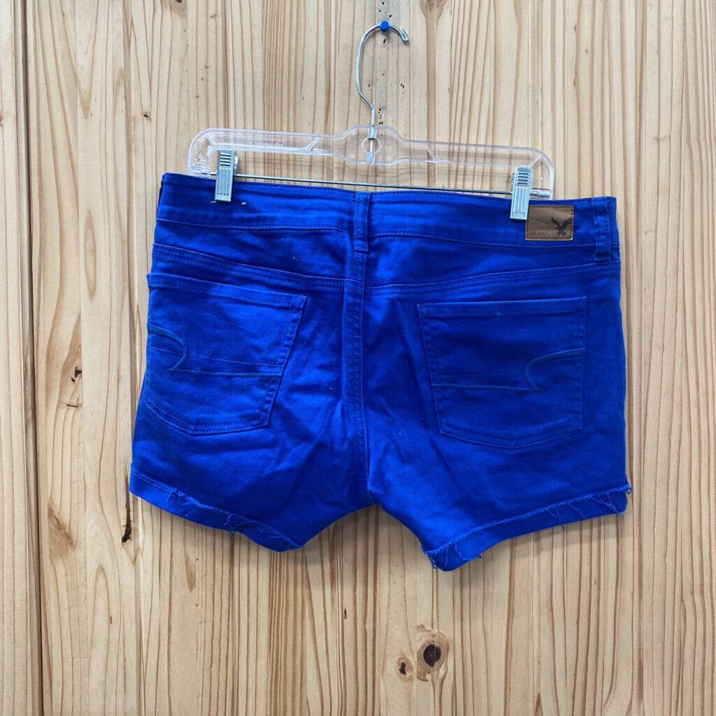 WOMENS AMERICAN EAGLE ROYAL BLUE SHORTS 10
