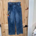 WOMENS ED HARDY DENIM FLARE JEANS 28