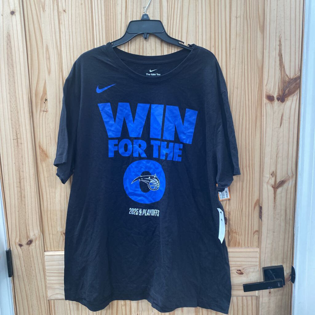 MENS THE NIKE SHIRT WIN FOR THE 2025 PLAYOFF BLUE/BLK XXL NWT