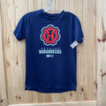 BOYS UNDER ARMOUR HOUSTON ROUGHNECKS SHIRT NAVY BLUE/WHITE/RED YM 10 NWT
