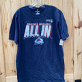 MENS COLORADO AVALANCHE ALL IN NAVY BLUE/WHITE/WINE L NWT