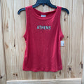 WOMENS ATHENS RED/WHITE TANK XL NWT
