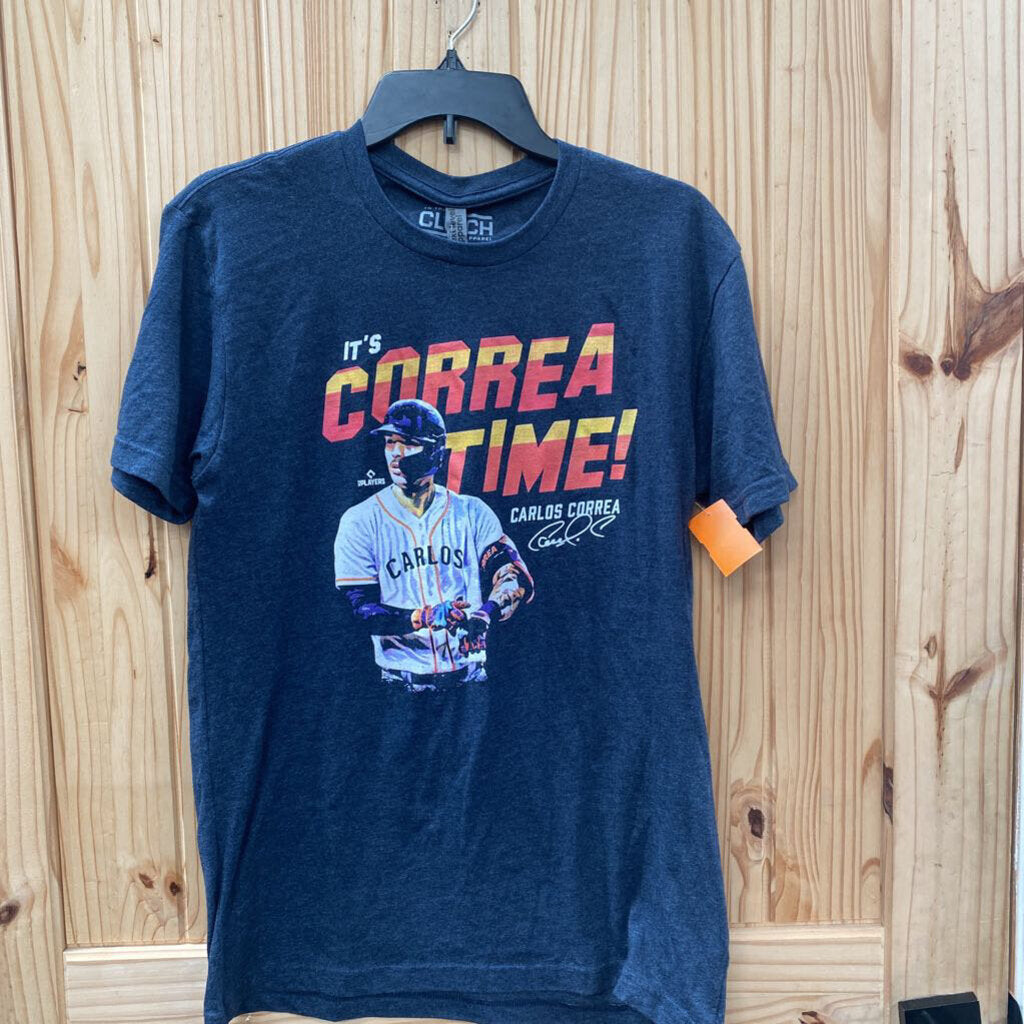 ITS CORREA TIME NAVY BLUE SHIRT M NWT