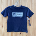 BOYS NY YANKEES SHIRT NAVY BLUE/WHITE/GREY S 4 NWT