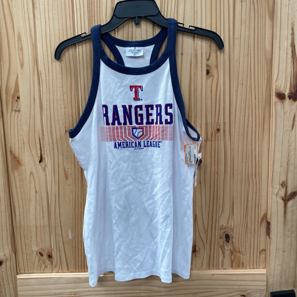 WOMENS T RANGERS RED/WHITE/BLUE TANK XL NWT