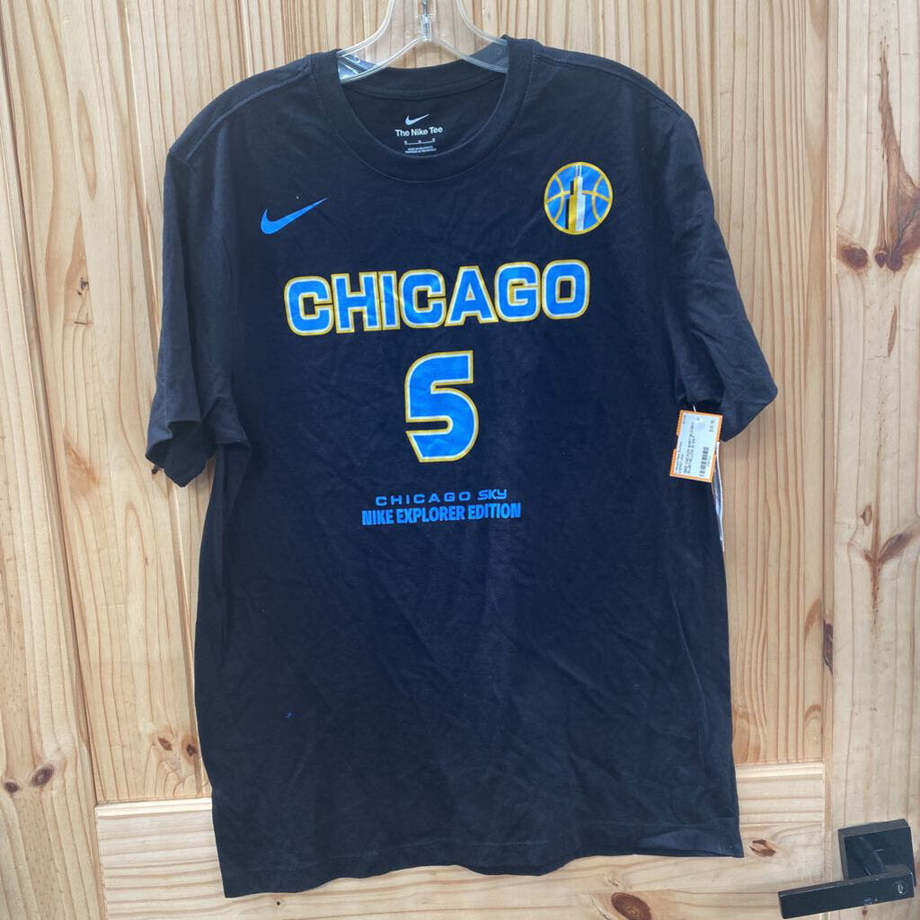 NIKE CHICAGO SHIRT BLK/SKY BLUE/YELLOW M NWT