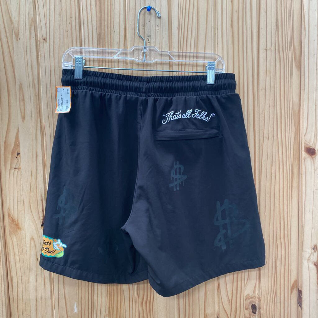 MENS LOONEY TUNES BLK SHORTS M
