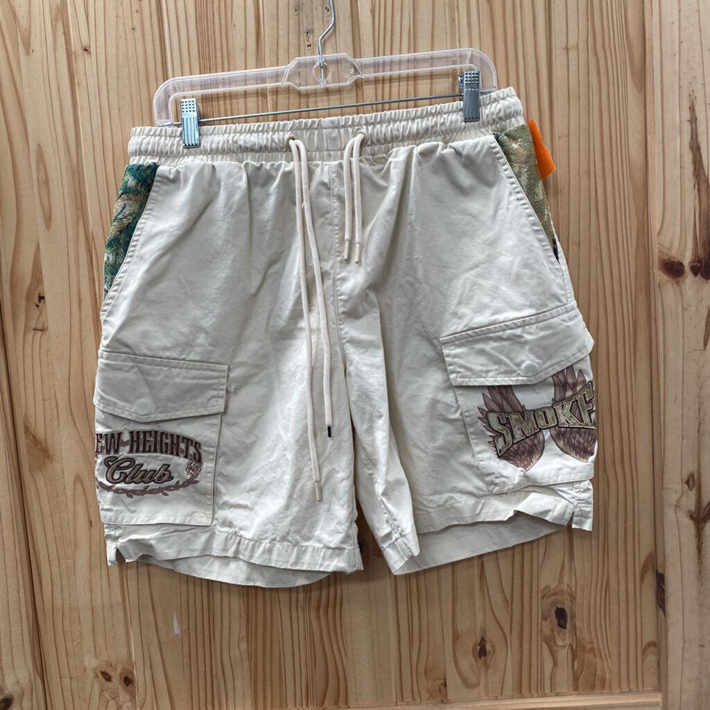 MENS SMOKE RISE BEIGE SHORTS S