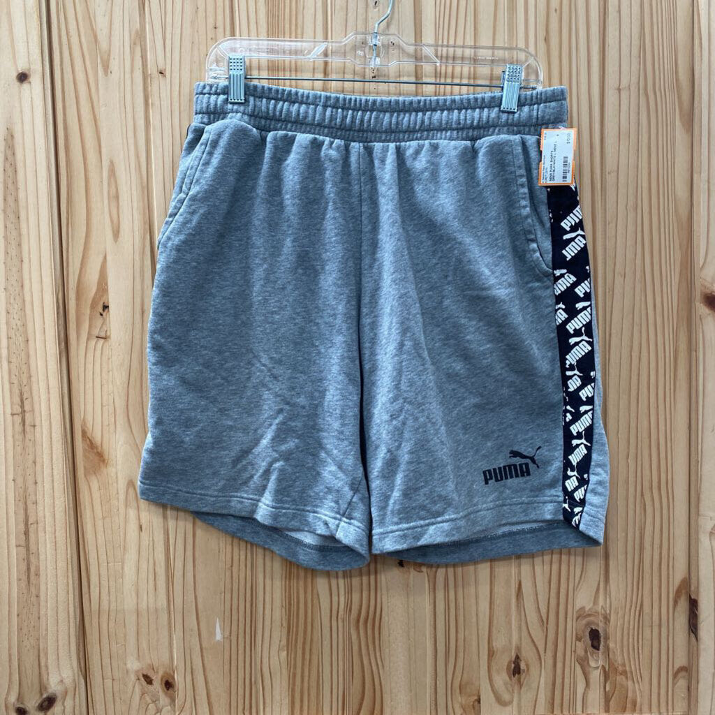 MENS PUMA SHORTS GREY/BLK/WHITE L