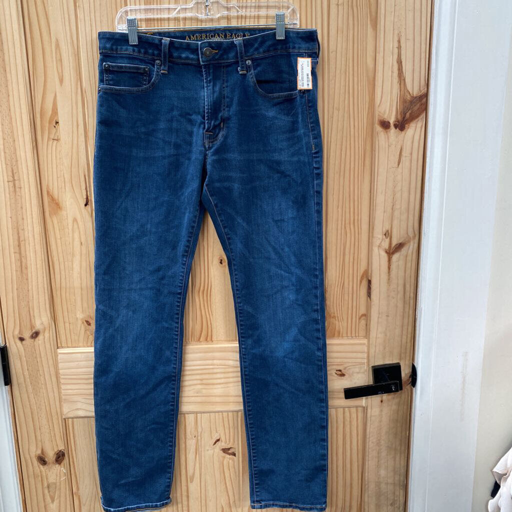 MENS AMERICAN EAGLE DK DENIM JEANS 34X34