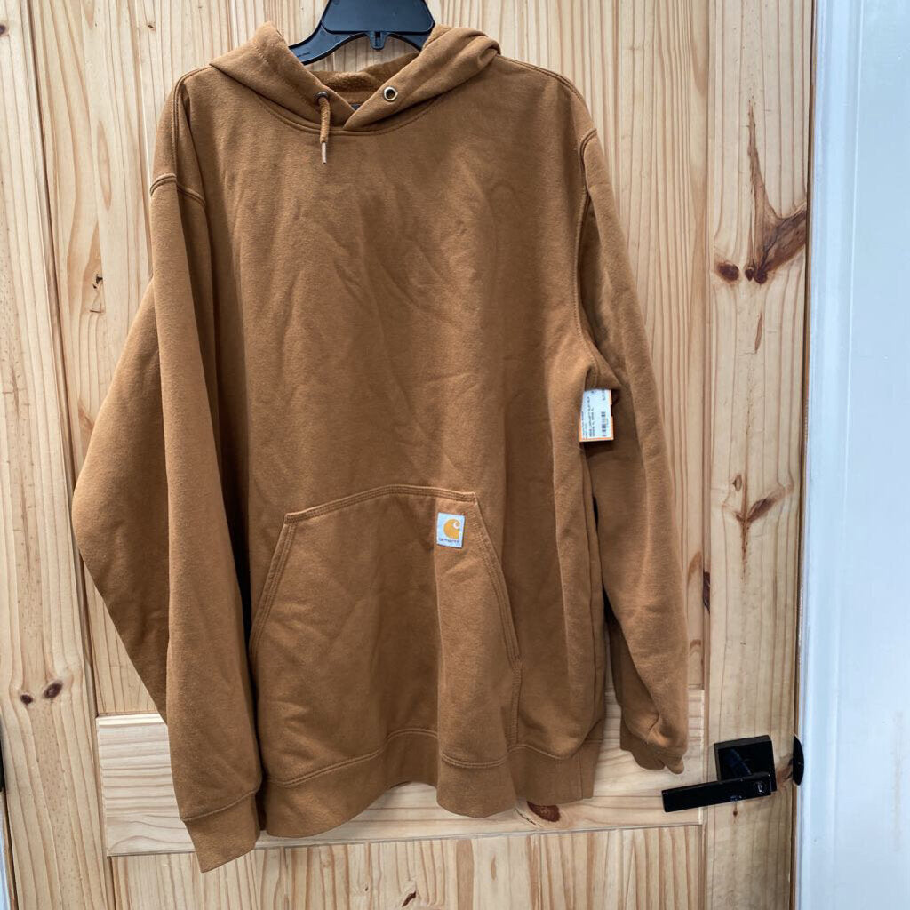 MENS CARHARTT RUST/BLK HOODIE XL