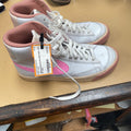GIRLS PINK/WHITE NIKE HIGH TOP 6Y
