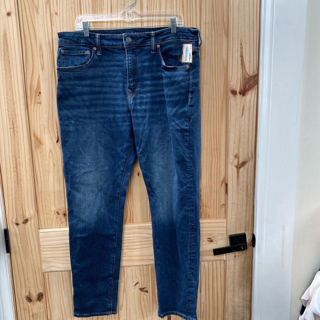 MENS AMERICAN EAGLE DK DENIM JEANS 36X32