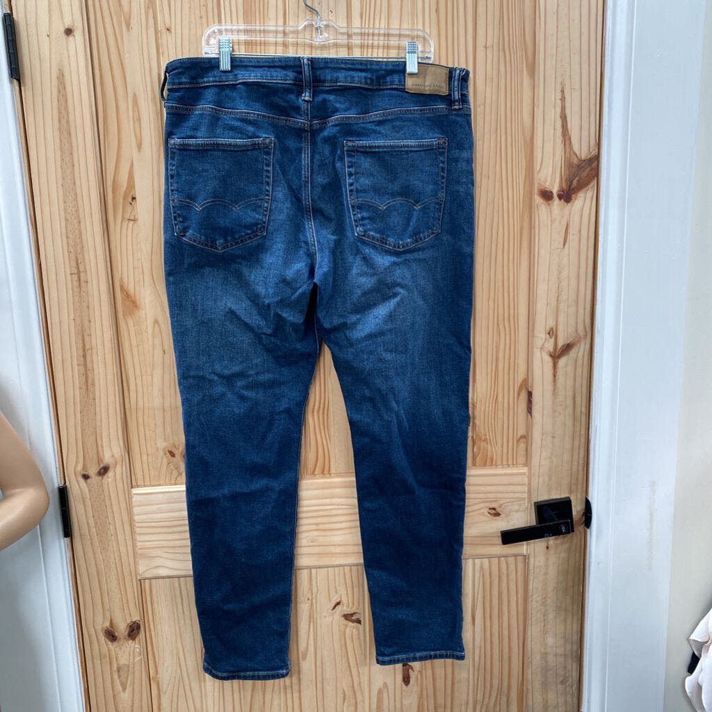 MENS AMERICAN EAGLE DK DENIM JEANS 36X32