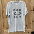 MENS OAKLEY WHITE/GREY SHIRT L