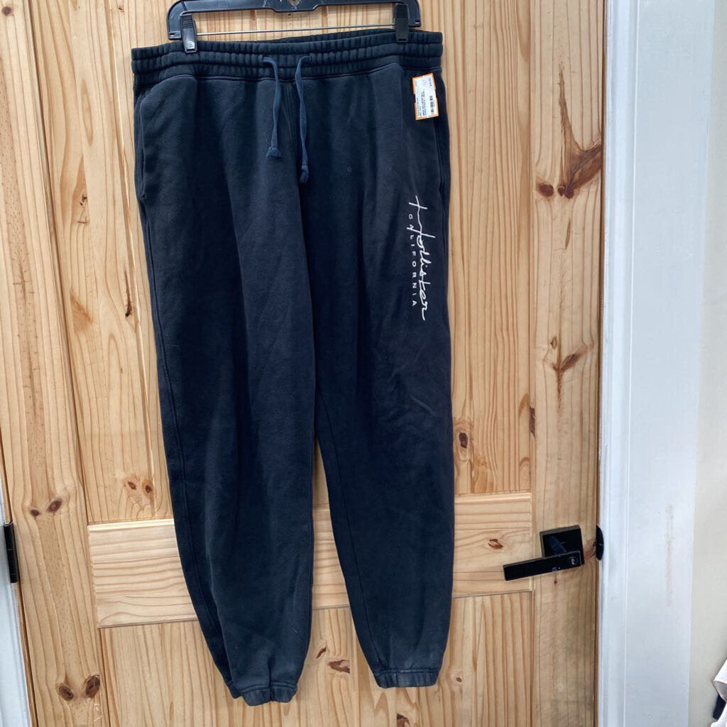 MENS HOLLISTER BLK SWEATPANTS L