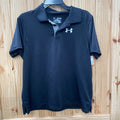 BOYS UNDER ARMOUR BLK POLO SHIRT YXL 14
