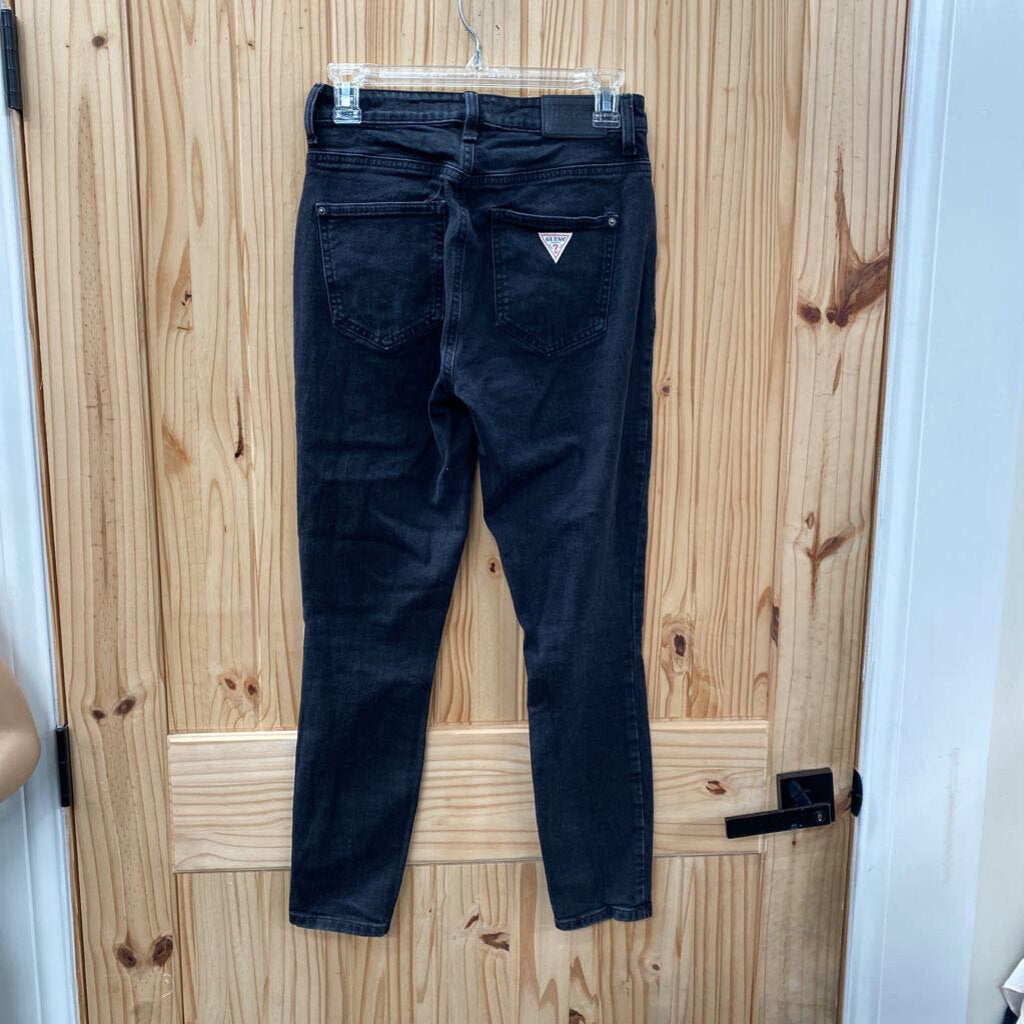 WOMENS GUESS BLK DENIM JEANS 27