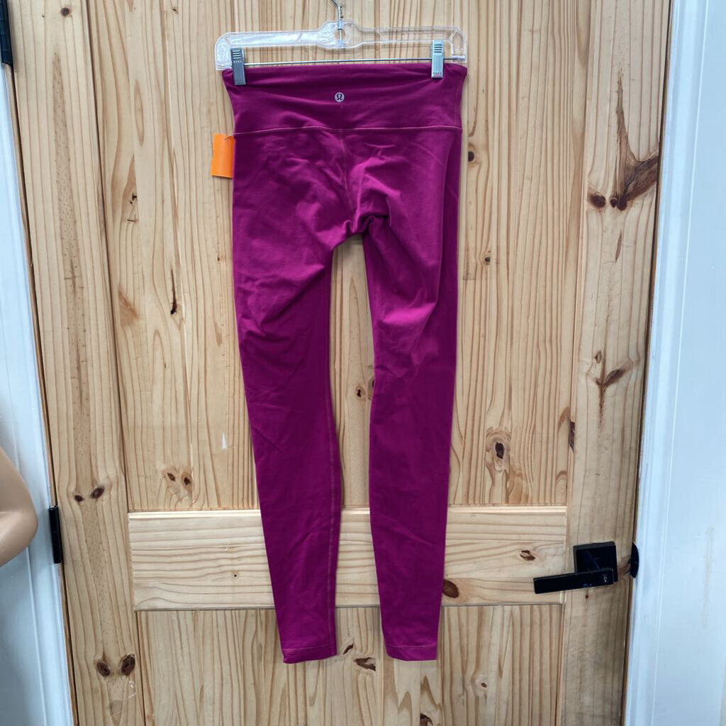 WOMENS LULULEMON LEGGINGS DK FUSHIA 4