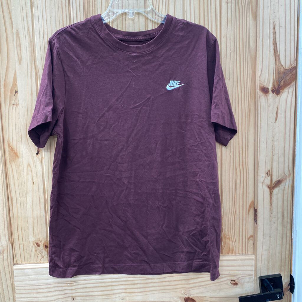 MENS NIKE SHRT DK MAROON/WHITE L