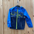 BOYS LILY & DAN RAIN JACKET BLUE/LIME GREEN S 8