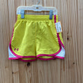 GIRLS UNDER ARMOUR SHORTS YELLOW/WHITE/DK PINK 4T