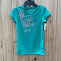 GIRLS UNDER ARMOUR SHIRT HI BOYS AQUA GREEN/BRIGHT ORANGE 4T